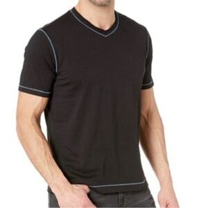 NWT Robert Graham Maxfield V-Neck T-Shirt Size L Black